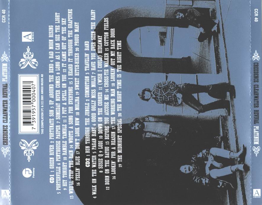 Creedence Clearwater Revival  Platinum  back